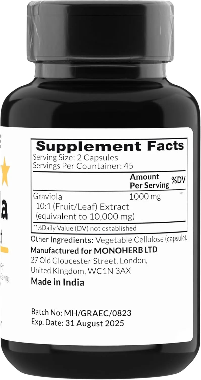MONOHERB - Monoherb Graviola Extract 1000Mg. 90 Capsulas - The Red Vitamin MX - Suplementos Alimenticios - {{ shop.shopifyCountryName }}