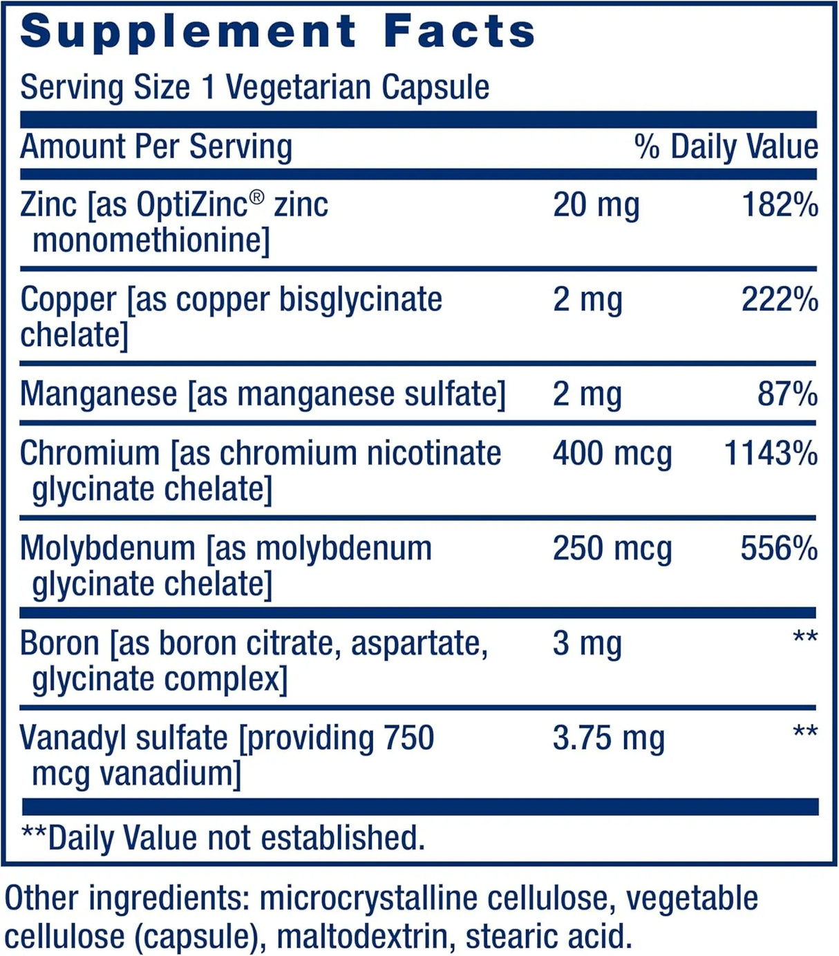 LIFE EXTENSION - Life Extension Only Trace Minerals 90 Capsulas - The Red Vitamin MX - Suplementos Alimenticios - {{ shop.shopifyCountryName }}