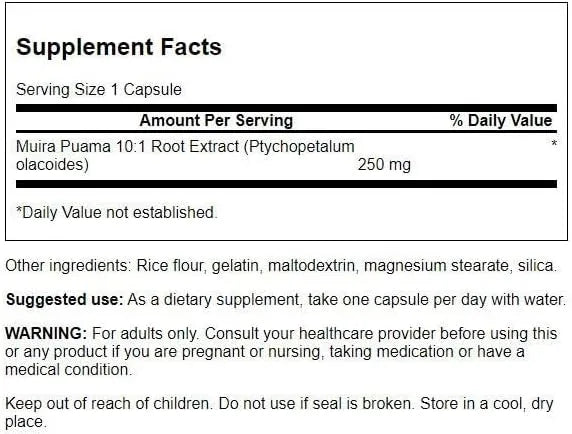 SWANSON - Swanson Muira Puama 250Mg. 60 Capsulas 2 Pack - The Red Vitamin MX - Suplementos Alimenticios - {{ shop.shopifyCountryName }}
