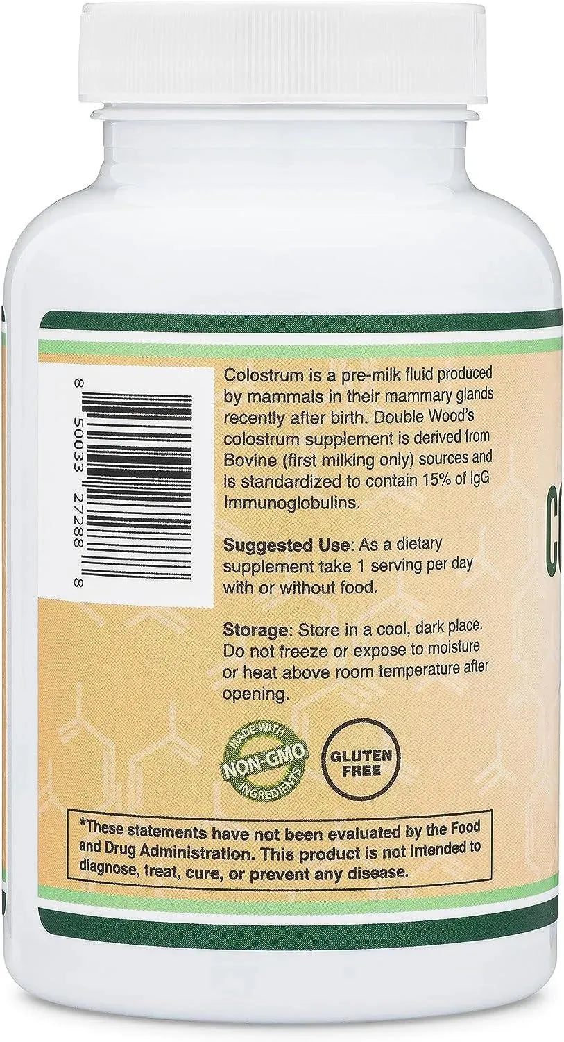 DOUBLE WOOD SUPPLEMENTS - Double Wood Supplements Colostrum 1000Mg. 120 Capsulas - The Red Vitamin MX - Suplementos Alimenticios - {{ shop.shopifyCountryName }}