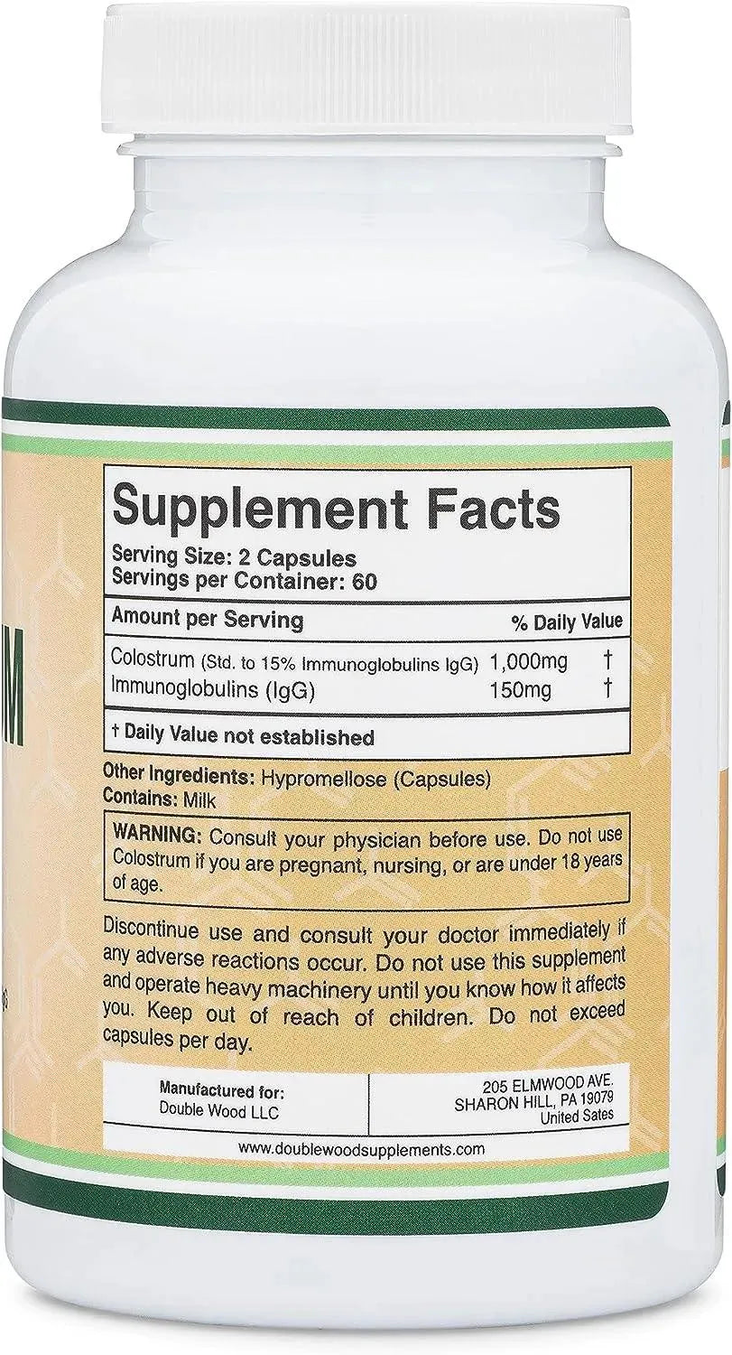 DOUBLE WOOD SUPPLEMENTS - Double Wood Supplements Colostrum 1000Mg. 120 Capsulas - The Red Vitamin MX - Suplementos Alimenticios - {{ shop.shopifyCountryName }}