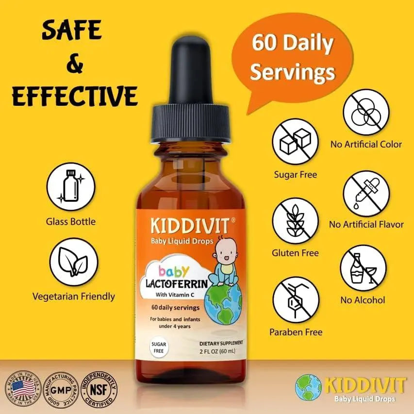 KIDDIVIT - Kiddivit Baby Lactoferrin Liquid Drops 60Ml. - The Red Vitamin MX - Suplementos Alimenticios - {{ shop.shopifyCountryName }}