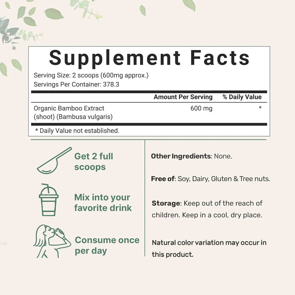 MICRO INGREDIENTS - Micro Ingredients Organic Bamboo Extract Powder 227Gr. - The Red Vitamin MX - Suplementos Alimenticios - {{ shop.shopifyCountryName }}