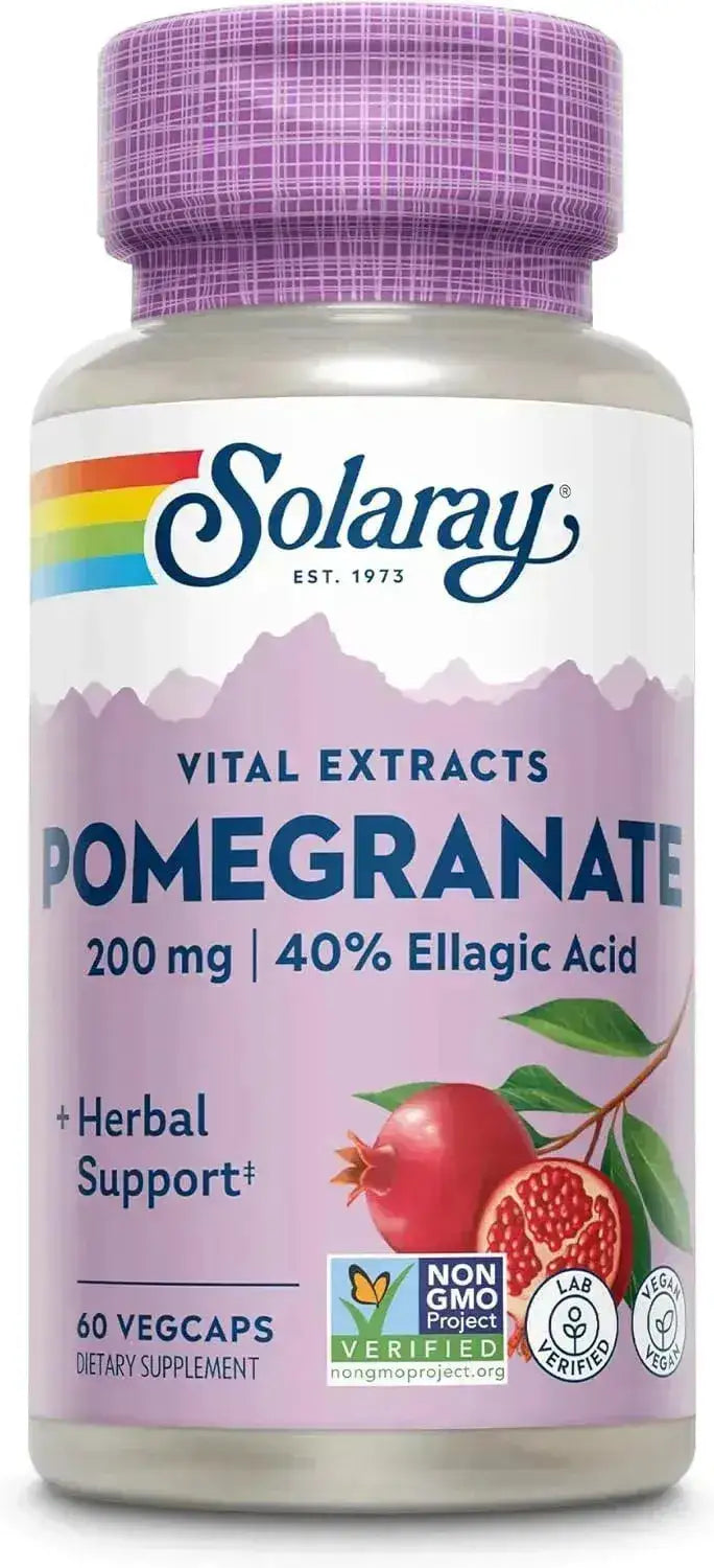 SOLARAY - Solaray Pomegranate Extract 200Mg. 60 Capsulas - The Red Vitamin MX - Suplementos Alimenticios - {{ shop.shopifyCountryName }}