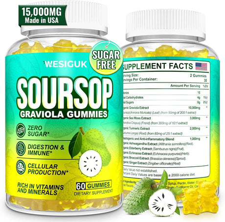 WESIGUK - Wesiguk Soursop Graviola Gummies 10,000Mg. 60 Gomitas - The Red Vitamin MX - Suplementos Alimenticios - {{ shop.shopifyCountryName }}
