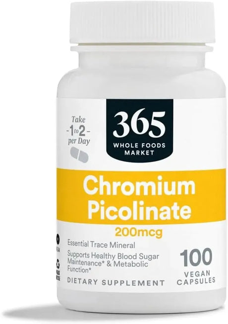 365 - 365 by Whole Foods Market Chromium Picolinate 200mcg 100 Capsulas - The Red Vitamin MX - Suplementos Alimenticios - {{ shop.shopifyCountryName }}