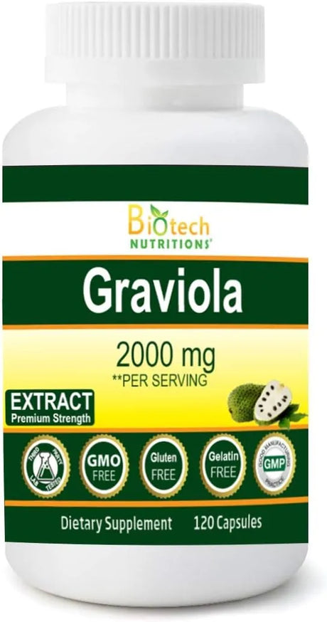 BIOTECH NUTRITIONS - Biotech Nutritions Graviola Extract 2000Mg. 120 Capsulas - The Red Vitamin MX - Suplementos Alimenticios - {{ shop.shopifyCountryName }}