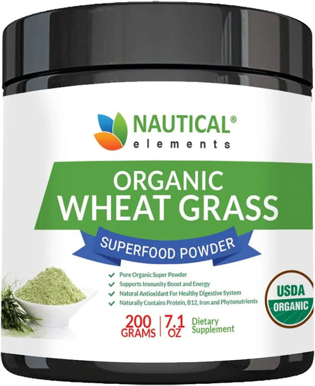 NAUTICAL ELEMENTS - Nautical Elements Wheatgrass Powder 200Gr. - The Red Vitamin MX - Suplementos Alimenticios - {{ shop.shopifyCountryName }}