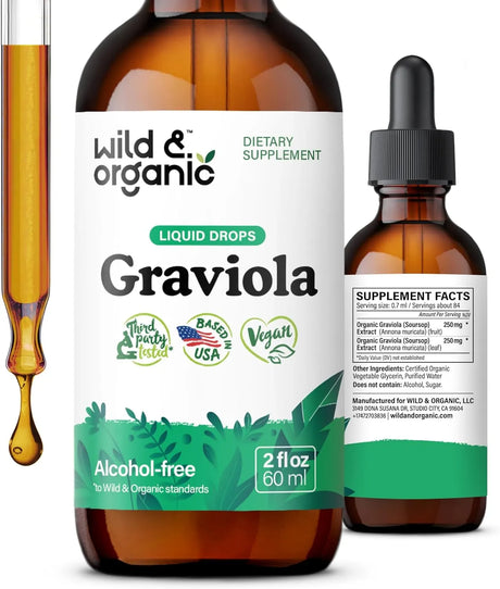 WILD & ORGANIC - Wild & Organic Soursop Graviola Liquid Drops 2 Fl.Oz. - The Red Vitamin MX - Suplementos Alimenticios - {{ shop.shopifyCountryName }}