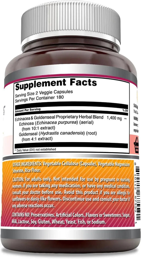 AMAZING FORMULAS - Amazing Formulas Echinacea & Goldenseal 1400Mg. 360 Capsulas - The Red Vitamin MX - Suplementos Alimenticios - {{ shop.shopifyCountryName }}