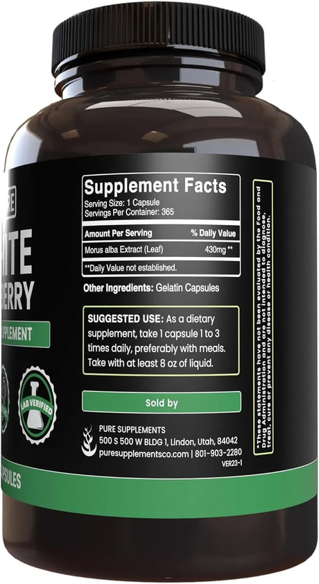 PURE ORIGINAL INGREDIENTS - Pure Original Ingredients White Mulberry 365 Capsulas - The Red Vitamin MX - Suplementos Alimenticios - {{ shop.shopifyCountryName }}