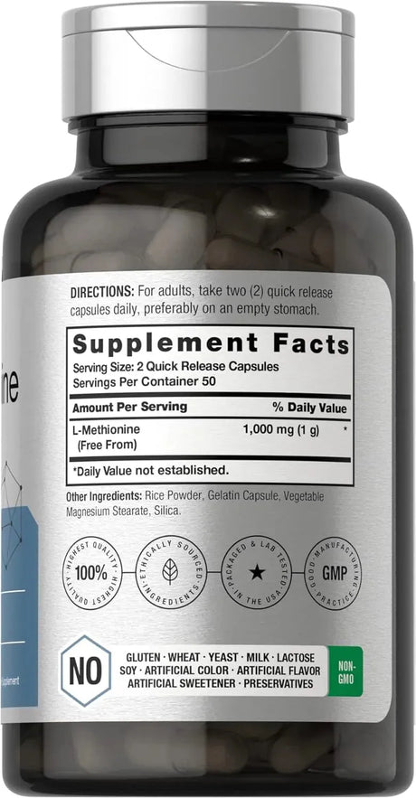 HORBAACH - Horbaach L-Methionine 1000Mg. 100 Capsulas - The Red Vitamin MX - Suplementos Alimenticios - {{ shop.shopifyCountryName }}