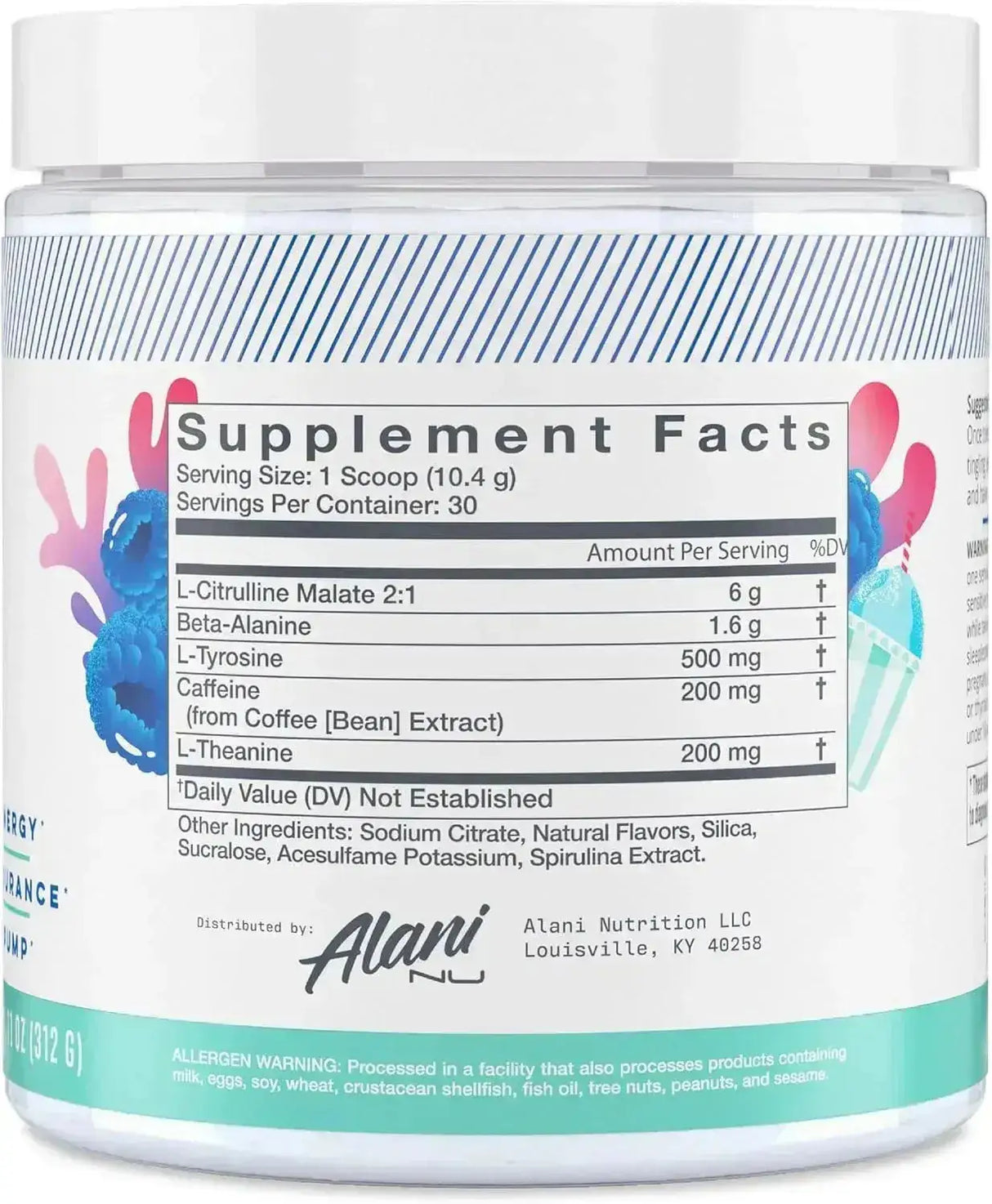 ALANI NU - Alani Nu Pre Workout Powder Blue Slush 30 Servicios 312Gr. - The Red Vitamin MX - Suplementos Alimenticios - {{ shop.shopifyCountryName }}