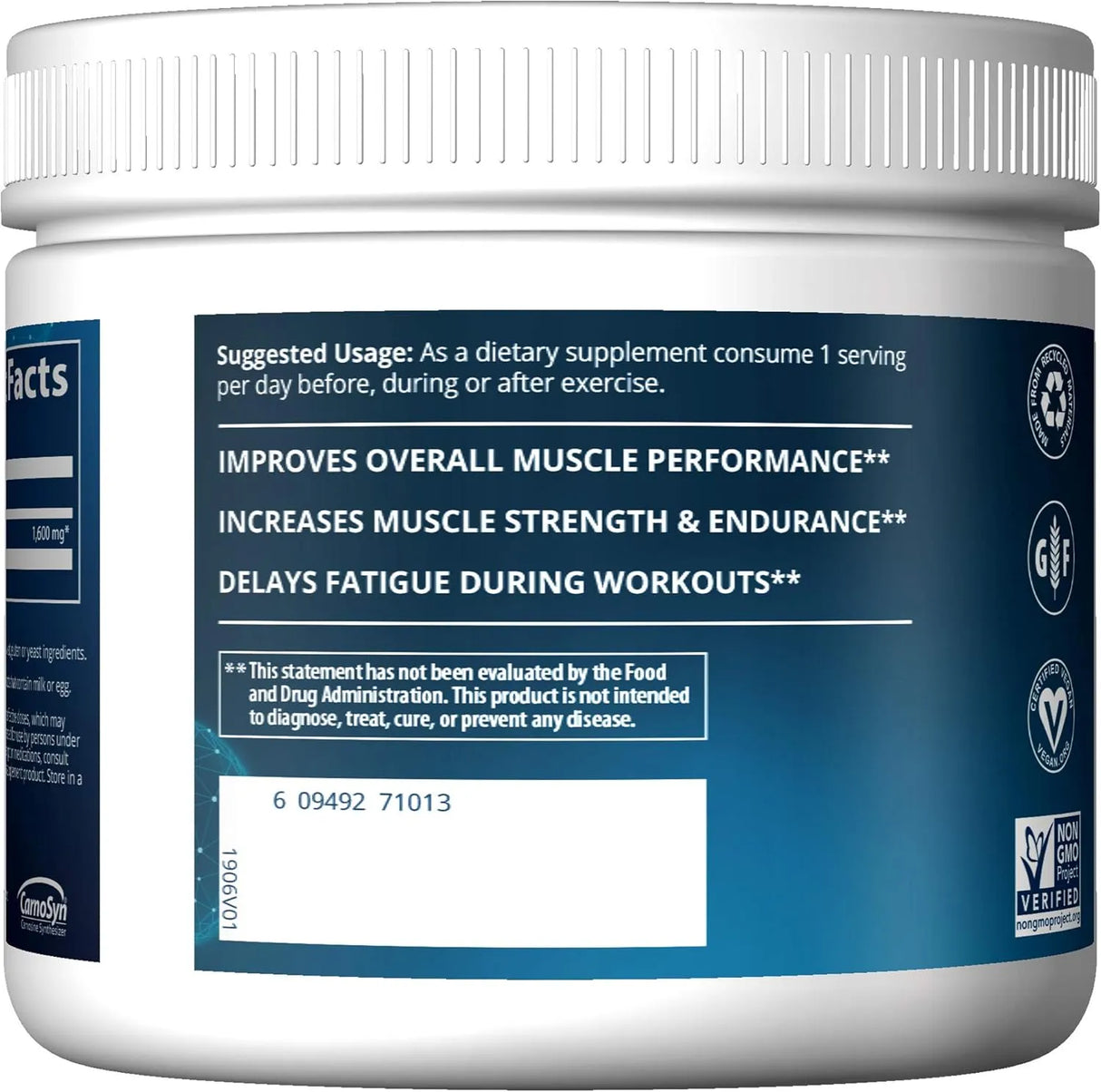 MRM - MRM Nutrition Beta-Alanine 125 Servicios 200Gr. - The Red Vitamin MX - Suplementos Alimenticios - {{ shop.shopifyCountryName }}