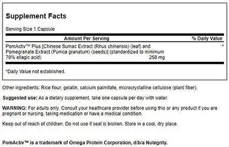 SWANSON - Swanson Pomegranate Extract 250Mg. 60 Capsulas - The Red Vitamin MX - Suplementos Alimenticios - {{ shop.shopifyCountryName }}