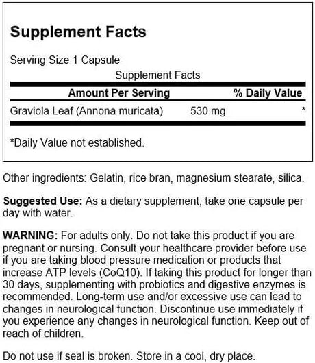 SWANSON - Swanson Graviola 530Mg. 60 Capsulas - The Red Vitamin MX - Suplementos Alimenticios - {{ shop.shopifyCountryName }}
