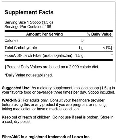 SWANSON - Swanson FiberAid Larch Tree Arabinogalactan Powder 250Gr. - The Red Vitamin MX - Suplementos Alimenticios - {{ shop.shopifyCountryName }}