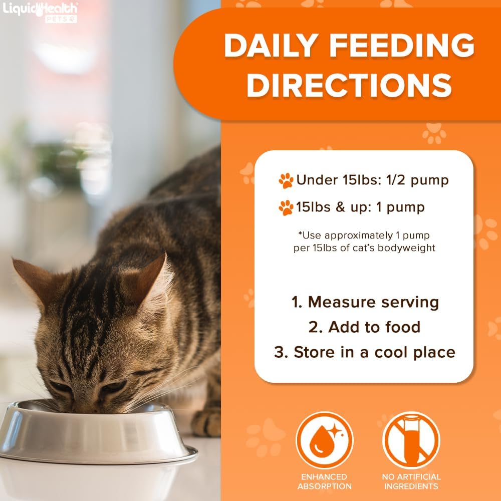 Liquid Health Pets Wild Caught Omega 3 Fish Oil for Cats 8 Fl.Oz.