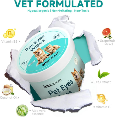 LULUMONSTER - LULUMONSTER Pet Eyes Wipes for Dogs & Cats 150 Toallitas - The Red Vitamin MX - Cuidado De Los Ojos De Los Perros - {{ shop.shopifyCountryName }}
