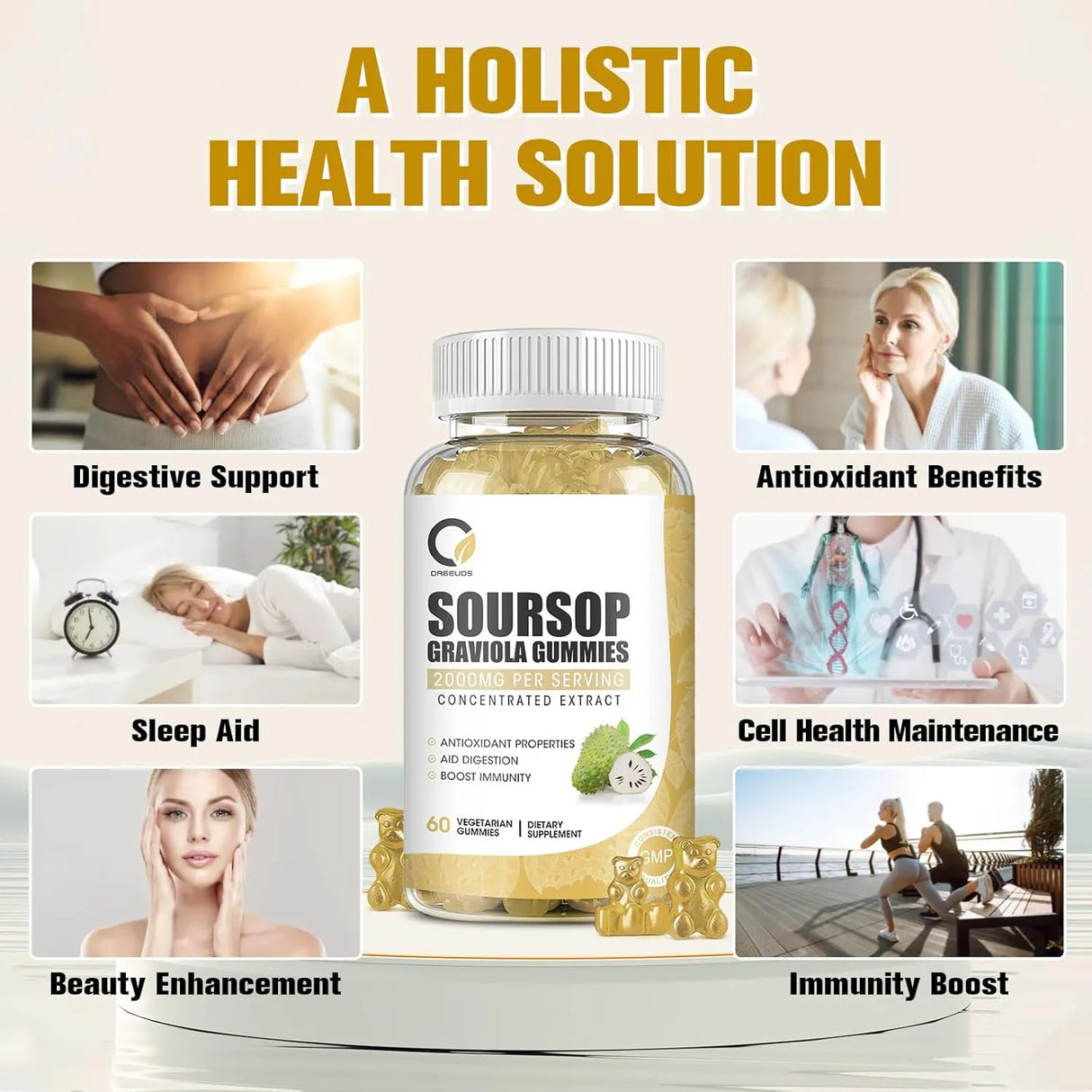 ORGEUOS - ORGEUOS Soursop Graviola Gummies 2000Mg. 60 Gomitas - The Red Vitamin MX - Suplementos Alimenticios - {{ shop.shopifyCountryName }}