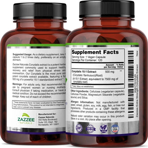 ZAZZEE NATURALS - Zazzee Extra Strength Corydalis 15:1 Extract 7500Mg. 120 Capsulas - The Red Vitamin MX - Suplementos Alimenticios - {{ shop.shopifyCountryName }}