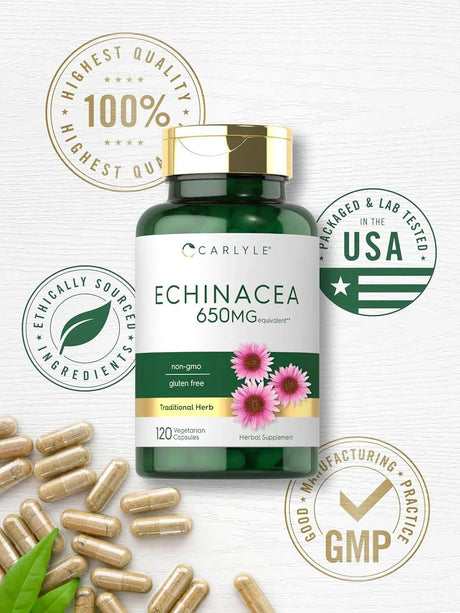 CARLYLE - Carlyle Echinacea 650Mg. 120 Capsulas - The Red Vitamin MX - Suplementos Alimenticios - {{ shop.shopifyCountryName }}