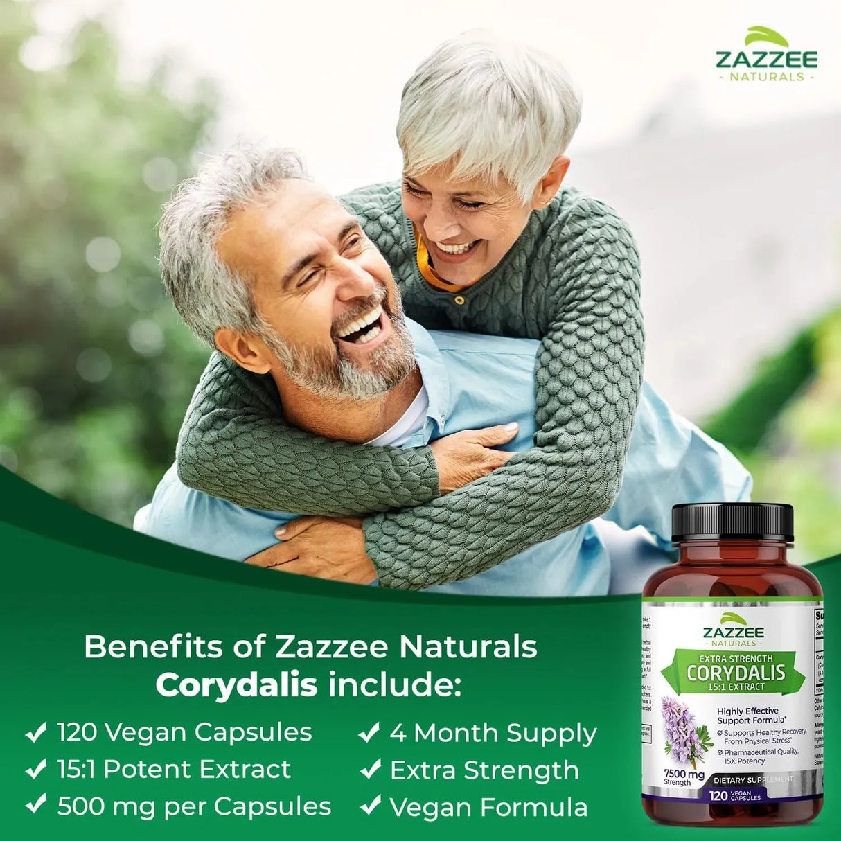 ZAZZEE NATURALS - Zazzee Extra Strength Corydalis 15:1 Extract 7500Mg. 120 Capsulas - The Red Vitamin MX - Suplementos Alimenticios - {{ shop.shopifyCountryName }}
