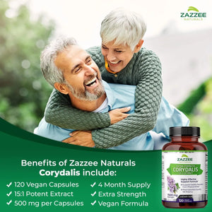ZAZZEE NATURALS - Zazzee Extra Strength Corydalis 15:1 Extract 7500Mg. 120 Capsulas - The Red Vitamin MX - Suplementos Alimenticios - {{ shop.shopifyCountryName }}