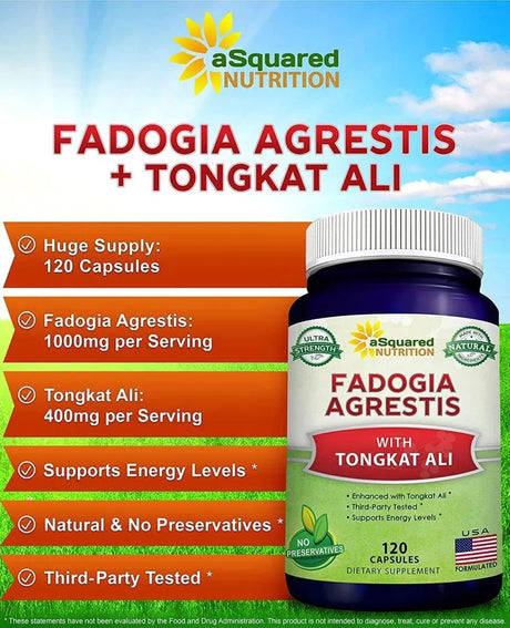 ASQUARED NUTRITION - aSquared Nutrition Fadogia Agrestis 1000Mg. & Tongkat Ali 120 Capsulas - The Red Vitamin MX - Suplementos Alimenticios - {{ shop.shopifyCountryName }}