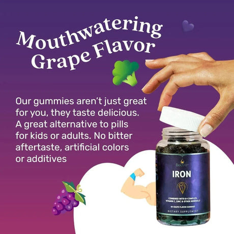 BELIVE - BeLive Iron Gummies Multivitamin 60 Gomitas - The Red Vitamin MX - Suplementos Alimenticios - {{ shop.shopifyCountryName }}