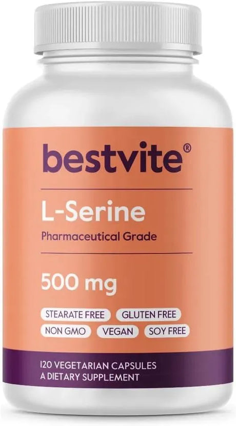 BESTVITE - BESTVITE L-Serine 500Mg. 120 Capsulas - The Red Vitamin MX - Suplementos Alimenticios - {{ shop.shopifyCountryName }}