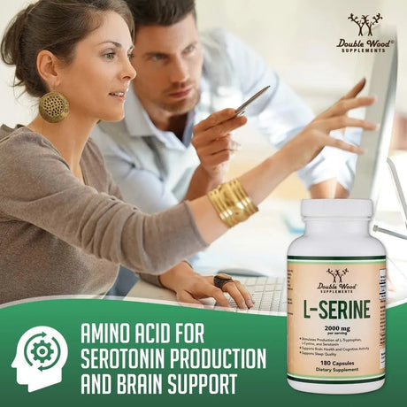 DOUBLE WOOD SUPPLEMENTS - Double Wood Supplements L-Serine 2000Mg. 180 Capsulas - The Red Vitamin MX - Suplementos Alimenticios - {{ shop.shopifyCountryName }}
