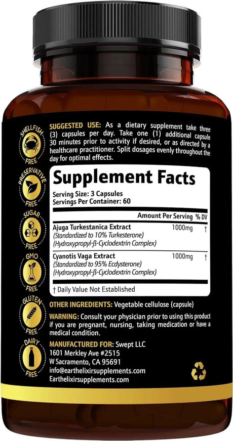 EARTH ELIXIR - Earth Elixir Turkesterone and Ecdysterone Supplements 180 Capsulas - The Red Vitamin MX - Suplementos Alimenticios - {{ shop.shopifyCountryName }}