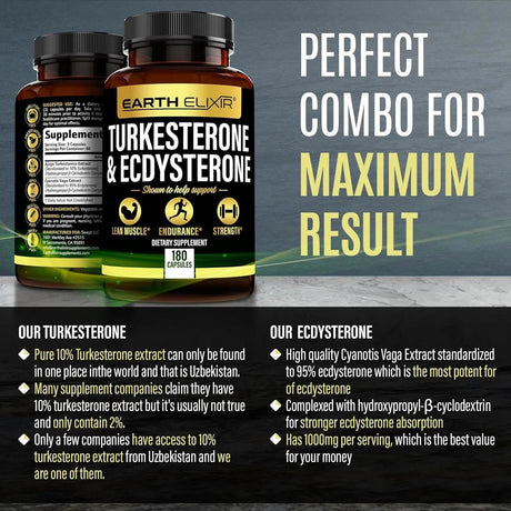 EARTH ELIXIR - Earth Elixir Turkesterone and Ecdysterone Supplements 180 Capsulas - The Red Vitamin MX - Suplementos Alimenticios - {{ shop.shopifyCountryName }}