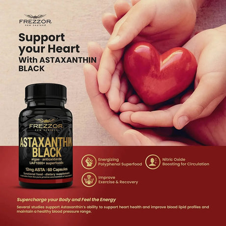 FREZZOR - FREZZOR Astaxanthin Black 12Mg. 60 Capsulas - The Red Vitamin MX - Suplementos Alimenticios - {{ shop.shopifyCountryName }}