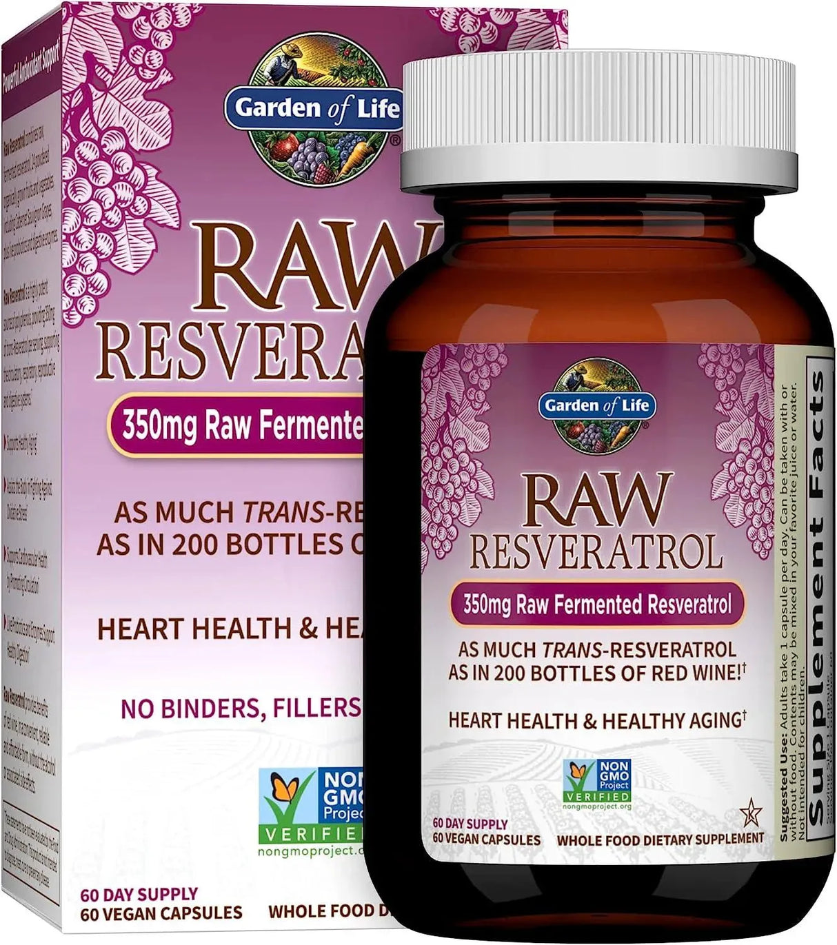 GARDEN OF LIFE - Garden of Life Heart Resveratrol Supplement 350Mg. 60 Capsulas - The Red Vitamin MX - Suplementos Alimenticios - {{ shop.shopifyCountryName }}