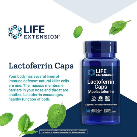 LIFE EXTENSION - Life Extension Lactoferrin 300Mg. 60 Capsulas - The Red Vitamin MX - Suplementos Alimenticios - {{ shop.shopifyCountryName }}