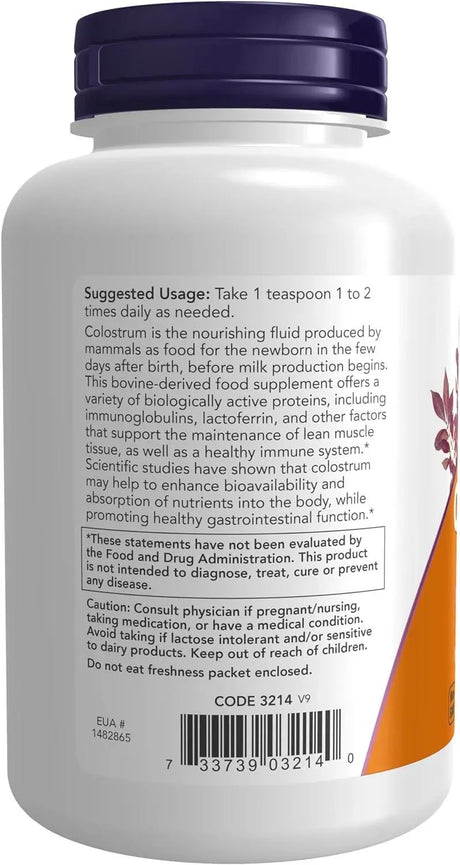 NOW SUPPLEMENTS - Now Supplements Colostrum Powder 85Gr. - The Red Vitamin MX - Suplementos Alimenticios - {{ shop.shopifyCountryName }}