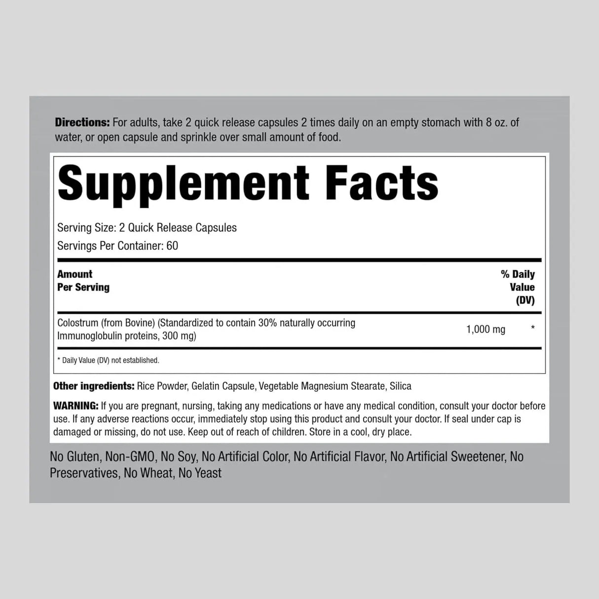 PIPING ROCK - Piping Rock Colostrum 1000Mg. 120 Capsulas - The Red Vitamin MX - Suplementos Alimenticios - {{ shop.shopifyCountryName }}