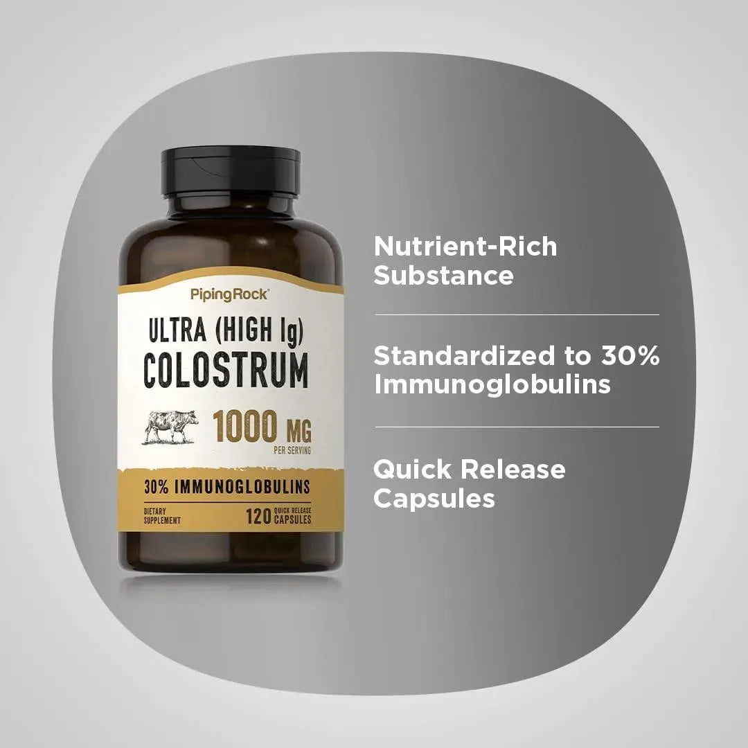 PIPING ROCK - Piping Rock Colostrum 1000Mg. 120 Capsulas - The Red Vitamin MX - Suplementos Alimenticios - {{ shop.shopifyCountryName }}