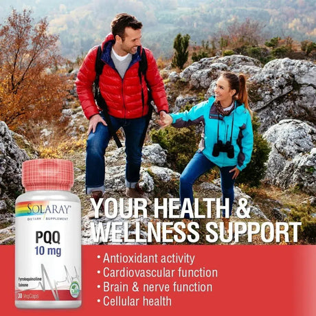 SOLARAY - Solaray PQQ Pyrroloquinoline Quinone 10Mg. 30 Capsulas - The Red Vitamin MX - Suplementos Alimenticios - {{ shop.shopifyCountryName }}